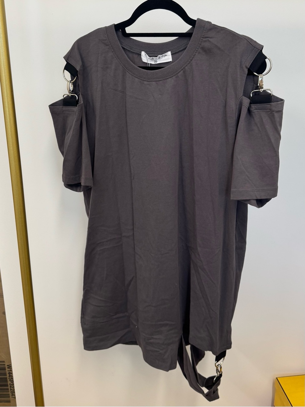 LF Emma & Sam Charcoal Gray Shoulder Tee / Dress NWT